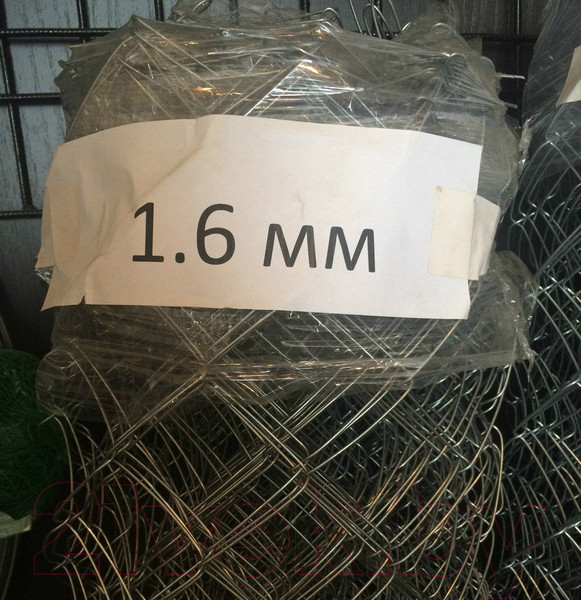 Изображение товара Сетка-рабица Белзабор D 1.6 1.2x10м (оцинков, ячейка 50x50мм)