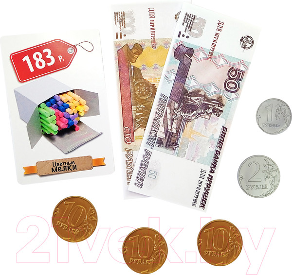Изображение товара Настольная игра Десятое королевство Денежка. Играем в магазин. Покупаем всякую всячину / 03574