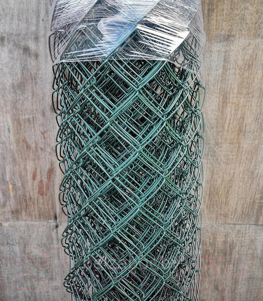 Изображение товара Сетка-рабица Белзабор в ПВХ D 2.4 1.0x10м (ячейка 55x55мм, зеленый)