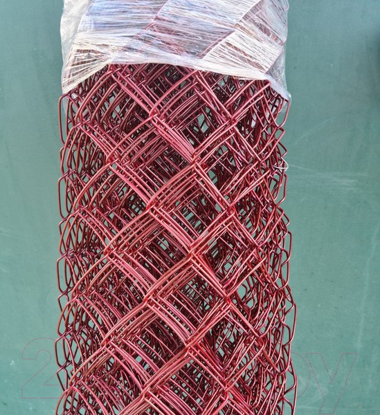 Изображение товара Сетка-рабица Белзабор ПВХ D 2.4 1.8x10м (ячейка 55x55мм, рубиновый)