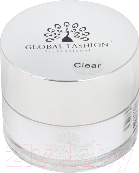 Изображение товара Акриловая пудра для ногтей Global Fashion Прозрачный (15г)