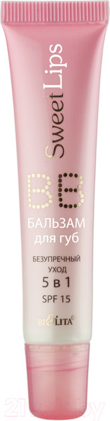Изображение товара Бальзам для губ Belita Sweet Lips BB безупречный уход 5в1 (15мл)