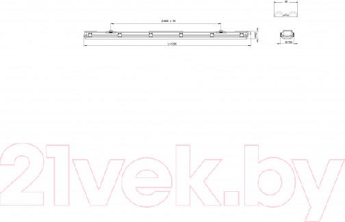 Изображение товара Светильник линейный ЭРА SPP-102-0-002-120 / Б0052438