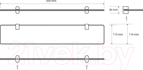 Изображение товара Полка для ванной Bemeta Organic 157102241