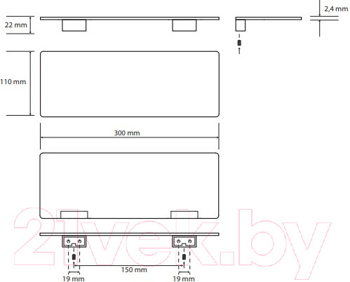 Изображение товара Полка для ванной Bemeta Organic 157102371