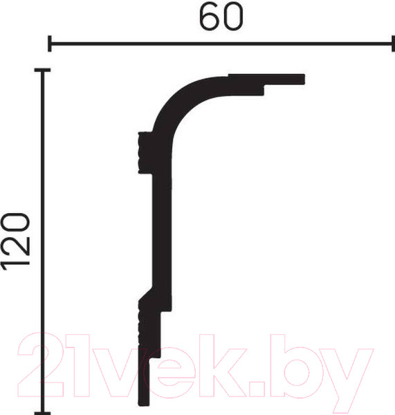 Изображение товара Плинтус потолочный Decor-Dizayn DD516 (120x60x2000)