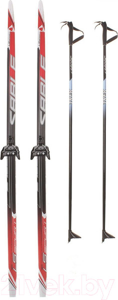 Изображение товара Комплект беговых лыж STC Step 0075 205/165 (красный)