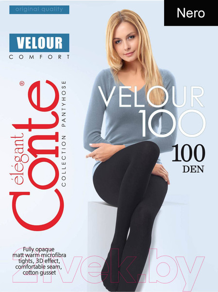 Изображение товара Колготки Conte Elegant Velour 100 (р.6, nero)