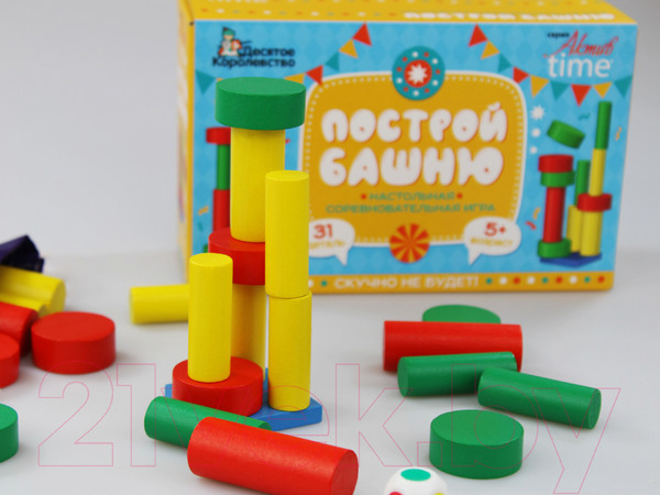 Изображение товара Настольная игра Десятое королевство Построй башню Актив Time / 04328