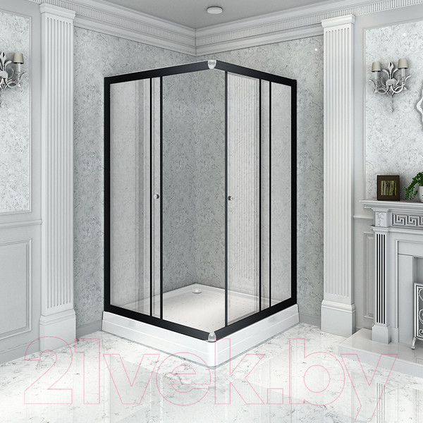 Изображение товара Душевой уголок Radomir 90x100 L / 1-03-6-1-0-1211 (прозрачное стекло)