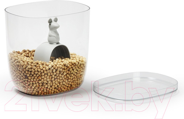 Изображение товара Набор емкостей для хранения Qualy Lucky Mouse / QL10348-CL-GY