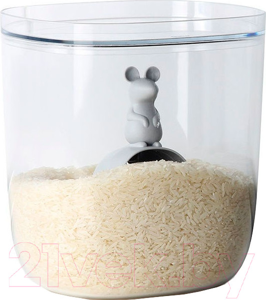 Изображение товара Набор емкостей для хранения Qualy Lucky Mouse / QL10348-CL-GY