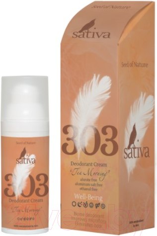 Изображение товара Дезодорант-крем Sativa Чайное утро №303 (50мл)