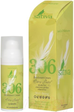Изображение товара Дезодорант-крем Sativa Цитрусовые стихи №306 (50мл)