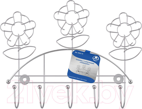 Изображение товара Крючок для ванной Мультидом Ромашка / AN52-74