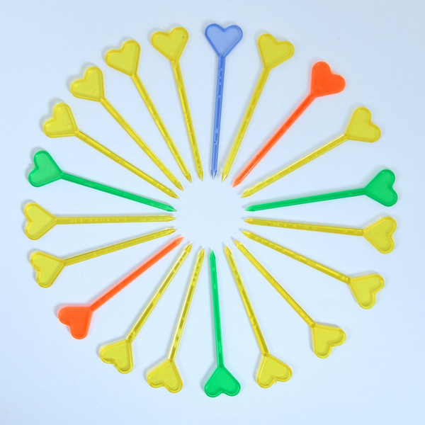 Изображение товара Набор шпажек для канапе Мультидом Сердечки / МГ76-67 (20шт)