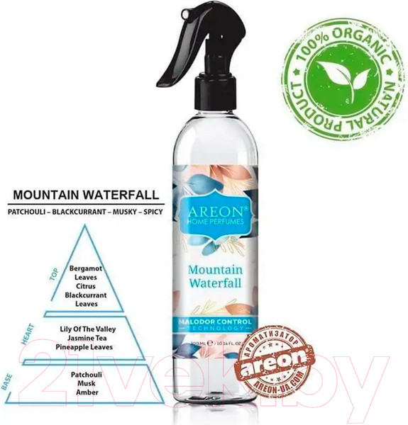 Изображение товара Нейтрализатор запаха автомобильный Areon Mountain Waterfall ARE-AS03 (300мл)