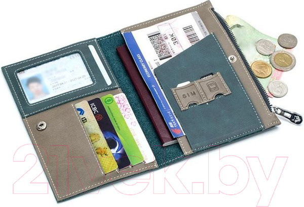 Изображение товара Обложка на паспорт Ezcase Nyx / K4.1 (голубой)