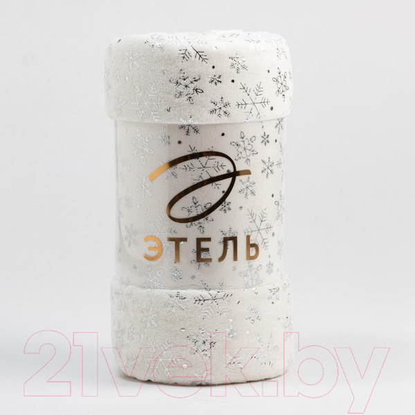 Изображение товара Плед Этель Серебряные снежинки / 7155689 (150х200, корал-флис)