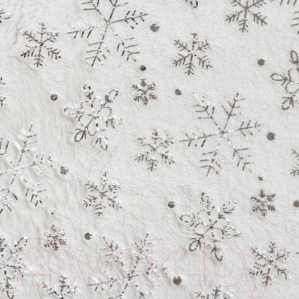 Изображение товара Плед Этель Серебряные снежинки / 7155689 (150х200, корал-флис)