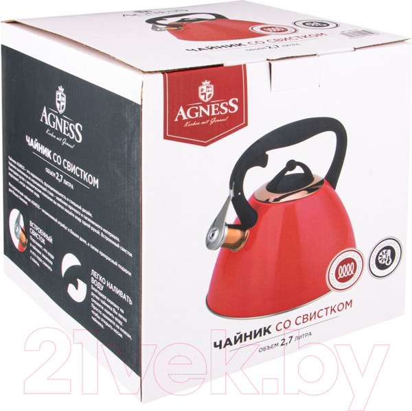 Изображение товара Чайник со свистком Agness 914-152