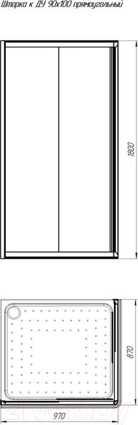 Изображение товара Душевой уголок Radomir Дрим 90x100 / 1-09-6-0-0-1210 (прозрачное стекло)