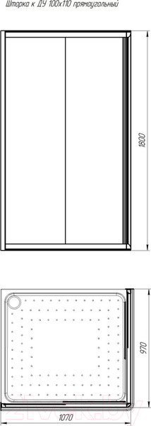 Изображение товара Душевой уголок Radomir Дрим 100x110 / 1-09-6-0-0-1230 (прозрачное стекло)