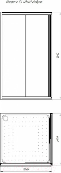 Изображение товара Душевой уголок Radomir Дрим 110 / 1-09-6-0-0-1201 (матовое стекло)