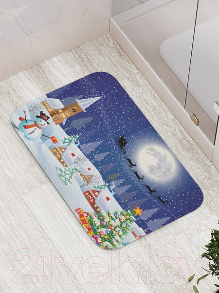 Изображение товара Коврик для ванной JoyArty Новогодний вечер / bath_20070
