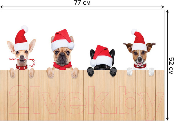 Изображение товара Коврик для ванной JoyArty Веселые собачки / bath_20309