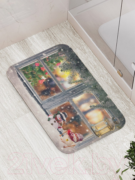 Изображение товара Коврик для ванной JoyArty Зимнее окно / bath_21494