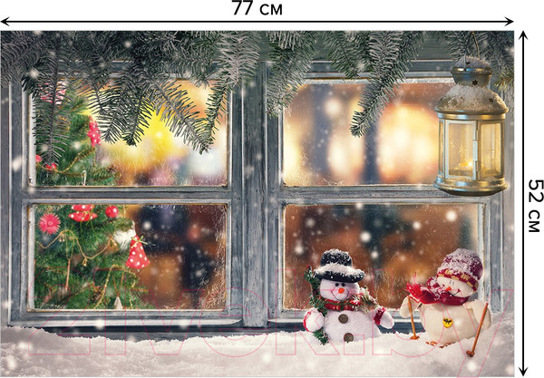 Изображение товара Коврик для ванной JoyArty Зимнее окно / bath_21494