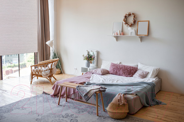 Изображение товара Рулонная штора АС МАРТ Меринос 90x160 (светло-серый)