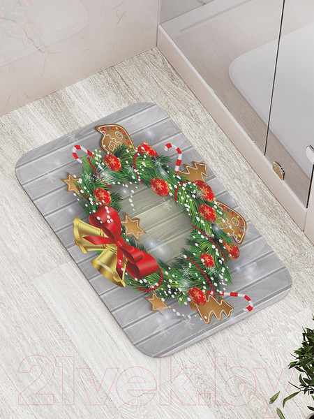 Изображение товара Коврик для ванной JoyArty Новогодние колокольчики / bath_21509