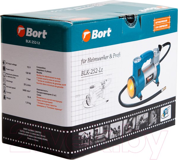 Изображение товара Автомобильный компрессор Bort BLK-252-LT (91271099)