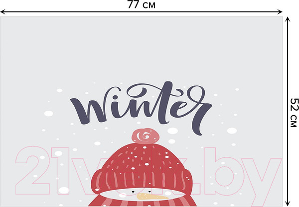 Изображение товара Коврик для ванной JoyArty Зимнее настроение / bath_290631