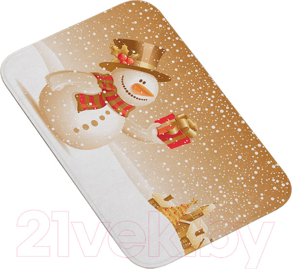 Изображение товара Коврик для ванной JoyArty Подарок снеговика / bath_4548