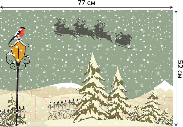 Изображение товара Коврик для ванной JoyArty Санта в пути / bath_5528