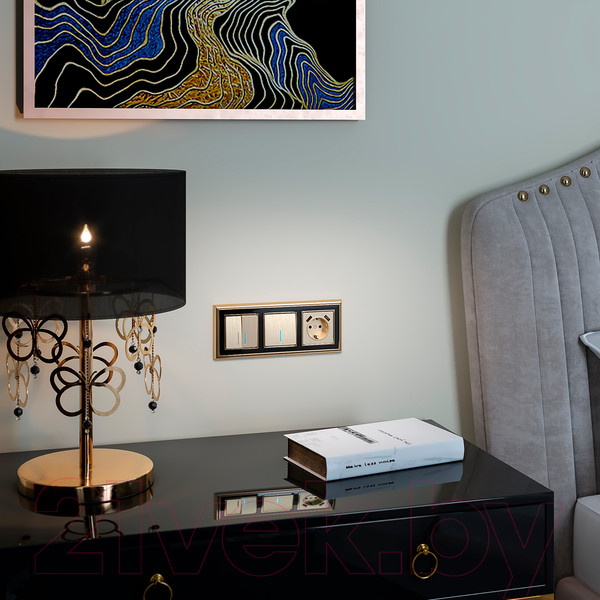 Изображение товара Выключатель Werkel W1112110 (шампань рифленый)