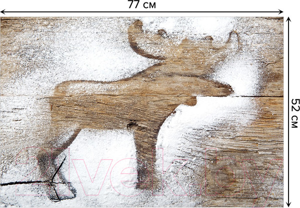 Изображение товара Коврик для ванной JoyArty Лось из снега / bath_5559