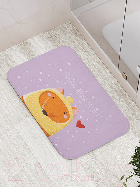 Изображение товара Коврик для ванной JoyArty Милая лисичка в шапке / bath_290617