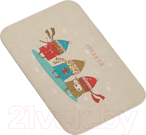 Изображение товара Коврик для ванной JoyArty Новогодняя прогулка / bath_290622