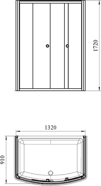 Изображение товара Душевой уголок Radomir 1-09-1-0-0-0141 (матовое стекло)