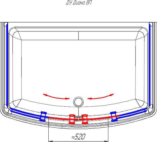 Изображение товара Душевой уголок Radomir 1-09-1-0-0-0141 (матовое стекло)