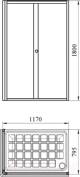 Изображение товара Душевой уголок Radomir Верчелли / 1-09-1-0-0-0121 (матовое стекло)