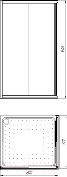 Изображение товара Душевой уголок Radomir 100x110 / 1-09-1-0-0-1230 (прозрачное стекло)