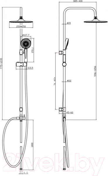 Изображение товара Душевая система Cersanit Neno 63477