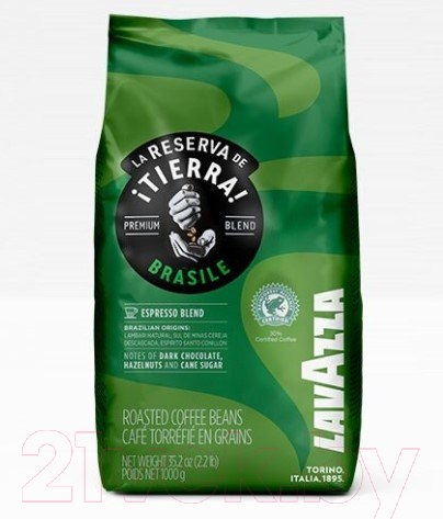 Изображение товара Кофе в зернах Lavazza La Reserva de Tierra Brasile Espresso Blend (1кг)