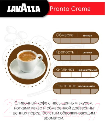 Изображение товара Кофе в зернах Lavazza Pronto Crema Grande Aroma (1кг)