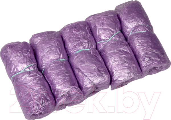 Изображение товара Бахилы одноразовые Чистовье Полиэтиленовые 603-387 (100шт, сиреневый)